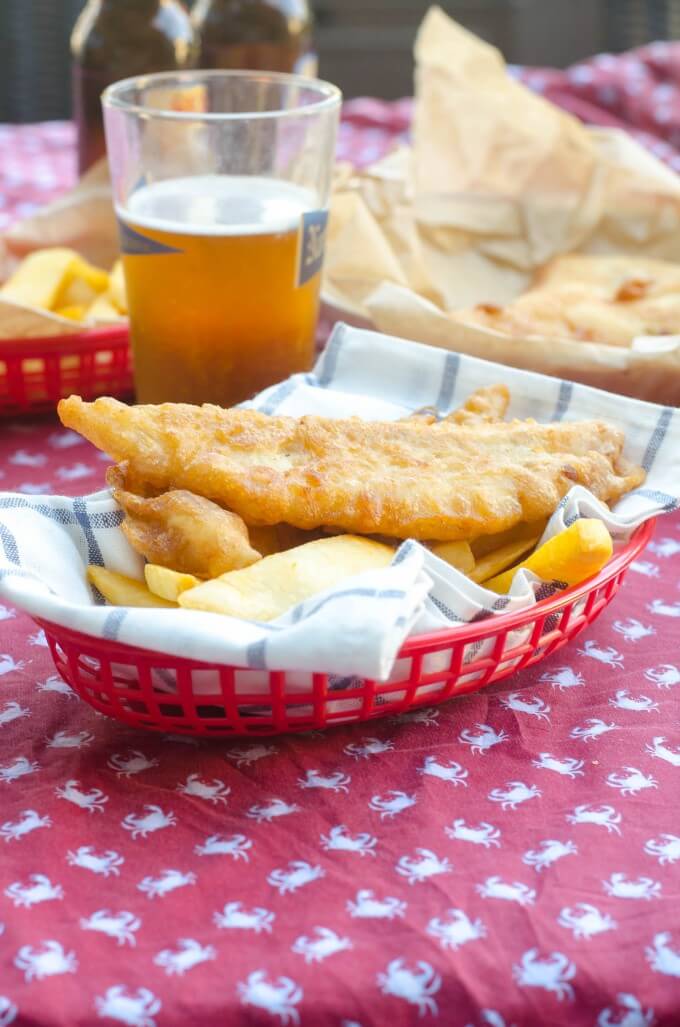 Beer Battered Fish and Chips Go Go Go Gourmet