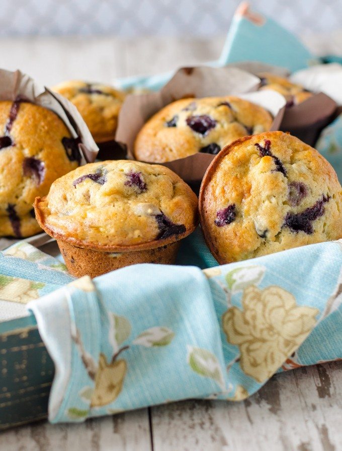 Banana Blueberry Muffins | @gogogogourmet