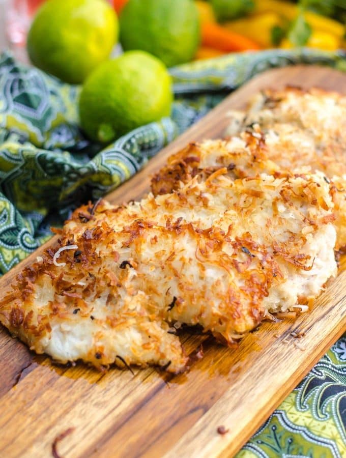 Coconut Fried Fish- snapper fillets lightly coated in a coconut crust and pan fried. Welcome to the tropics! | Go Go Go Gourmet @gogogogourmet