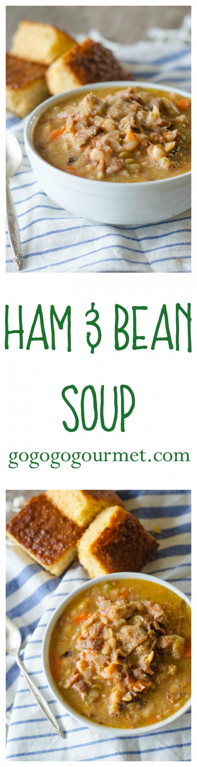 Who has leftover ham?? Here's the best way to put it to use! Ham & Bean Soup | Go Go Go Gourmet @Go Go Go Gourmet via @gogogogourmet