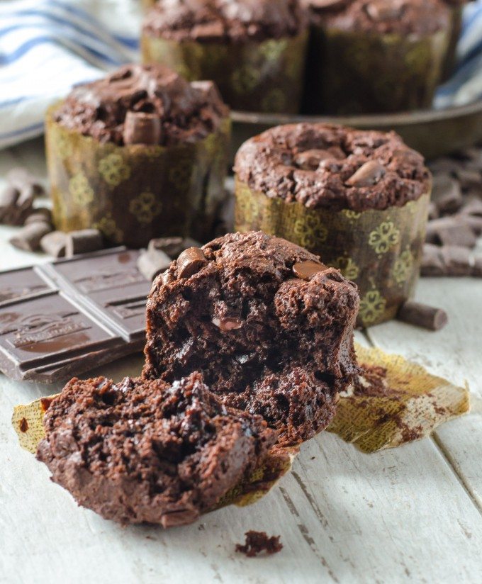 Nutella Triple Chocolate Muffins | Go Go Go Gourmet @gogogogourmet