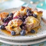 Overnight Blueberry French Toast Casserole | Go Go Go Gourmet @gogogogourmet