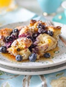 Overnight Blueberry French Toast Casserole | Go Go Go Gourmet @gogogogourmet