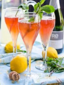 Fre Brut Champagne Pomegrante Lemon Sparkler Mocktail | Go Go Go Gourmet