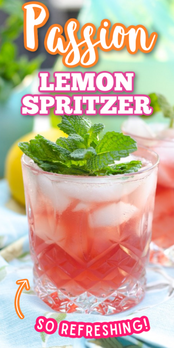 This non-alcoholic Passion Lemon Spritzer is the perfect refreshing drink for summer! Whether you leave it virgin or add vodka or any of the white wines, this is sure to become one of your favorite drink recipes! #gogogogourmet #passionlemonspritzer #summercocktailrecipes #easyspritzerrecipes via @gogogogourmet