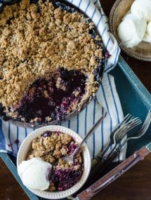 Blueberry Crisp |Go Go Go Gourmet @gogogogourmet