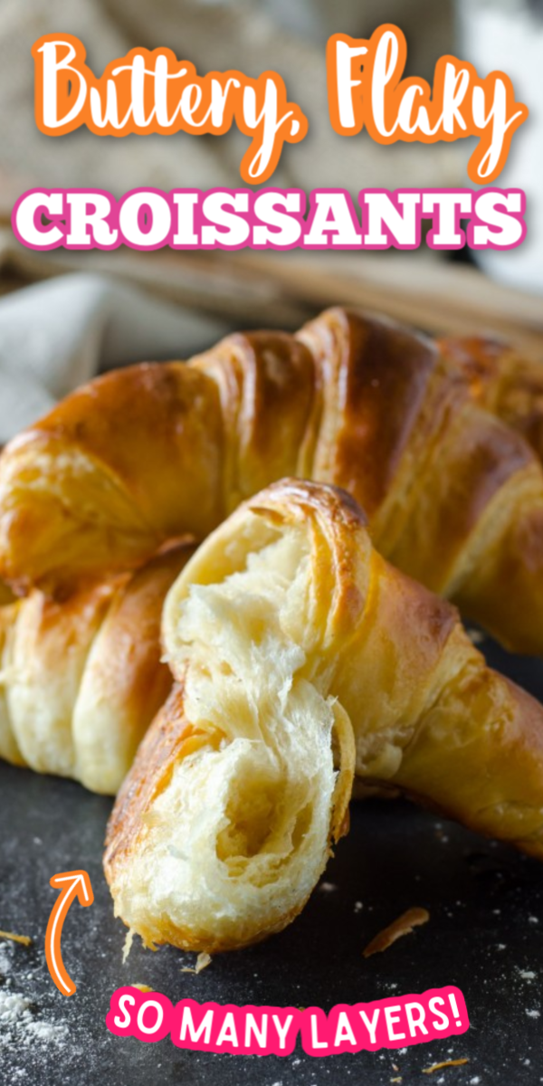 If you're looking for breakfast ideas, I've got you covered with these Flaky Butter Croissants! So much better than Pillsbury, this recipe is reminiscent of those authentic French bakeries! #gogogogourmet #flakybuttercroissants #croissantrecipe #homemadecroissants via @gogogogourmet