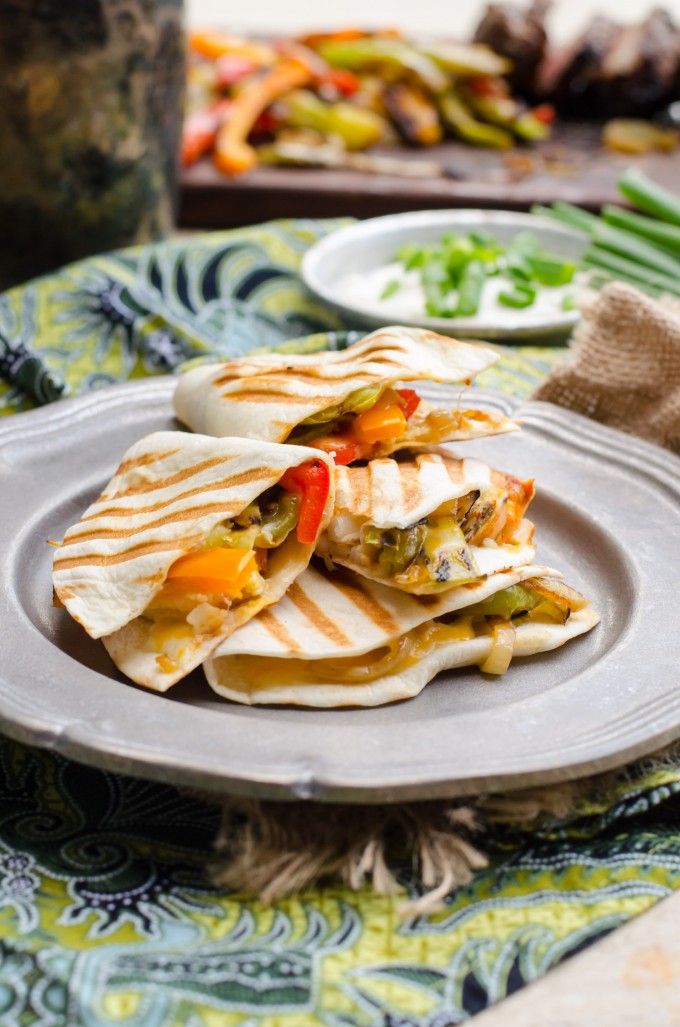 Lobster quesadillas on a plate