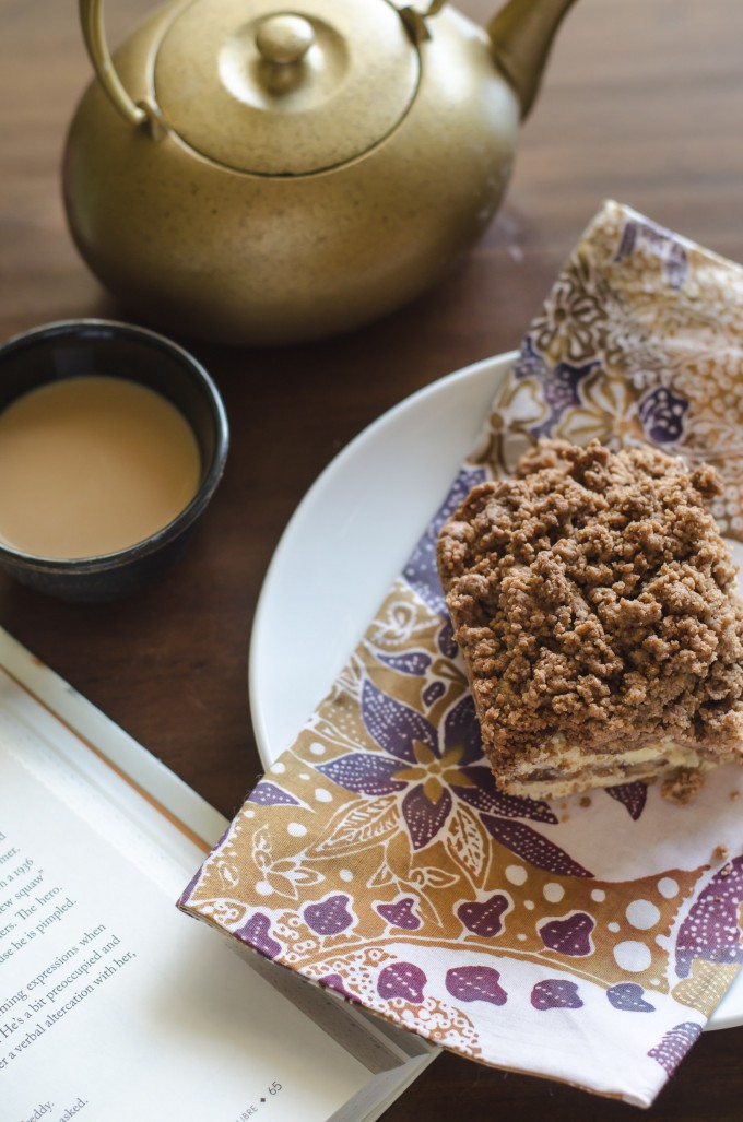 Cinnamon Coffee Cake with a cup of coffee