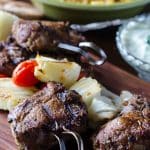 Grilled Greek Gyro Kabobs with Tzatziki Sauce | Go Go Go Gourmet @gogogogourmet