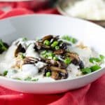 Mushroom Ravioli with Sherried Mushrooms, Chicken, Peas and Four Cheese Sauce | Go Go Go Gourmet @gogogogourmet