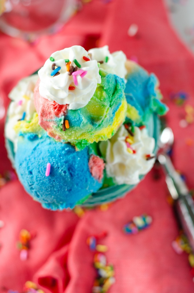 Homemade Rainbow Ice Cream - Bitz & Giggles