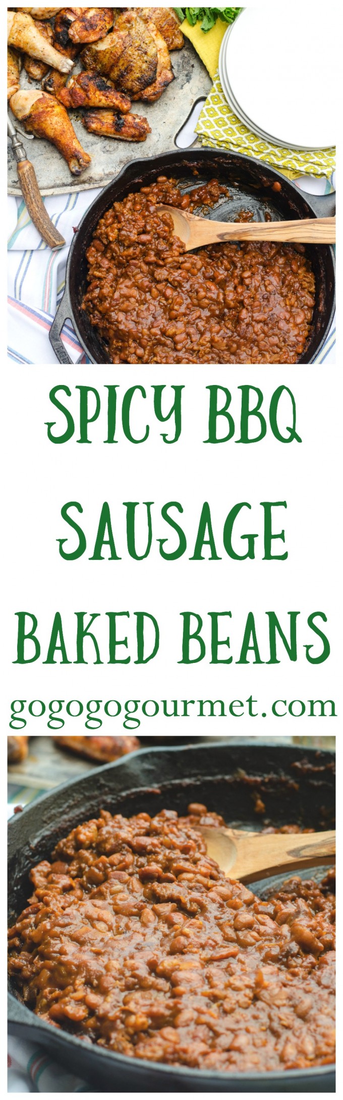 Spicy BBQ Baked Beans Go Go Go Gourmet