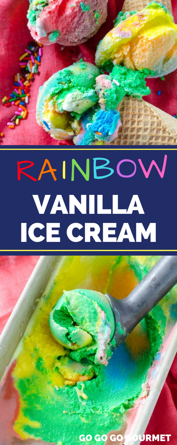 Homemade Rainbow Ice Cream - Bitz & Giggles