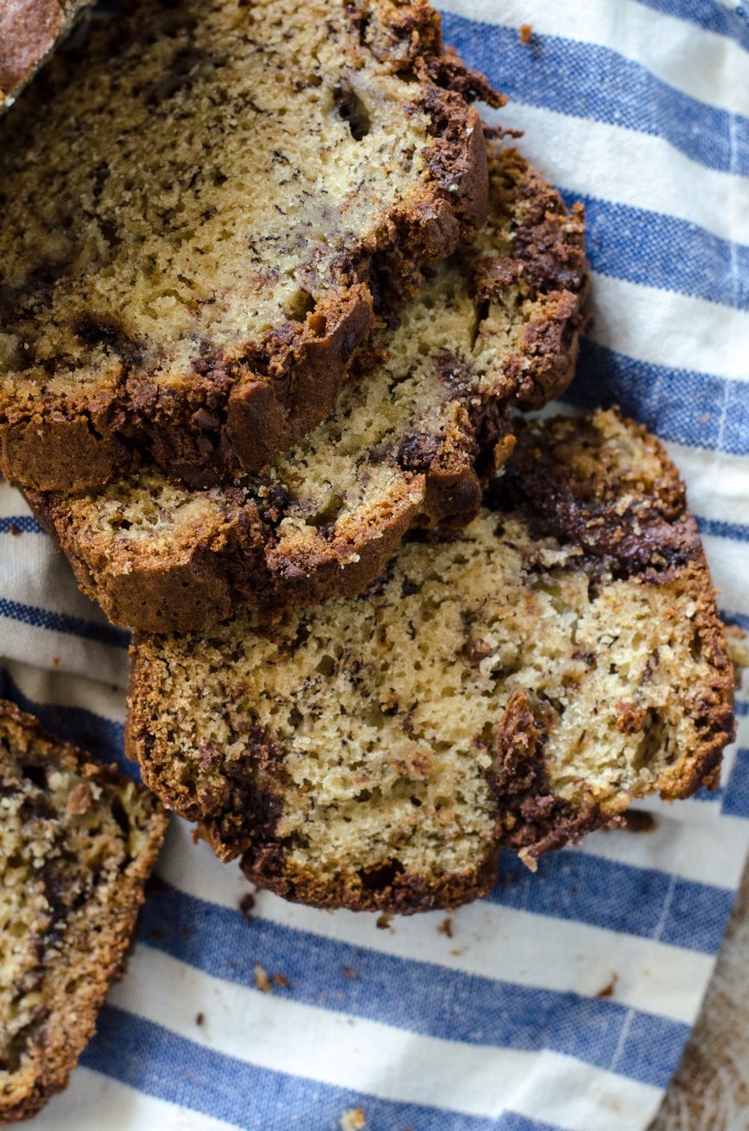 Nutella Banana Bread | Go Go Go Gourmet @gogogogourmet