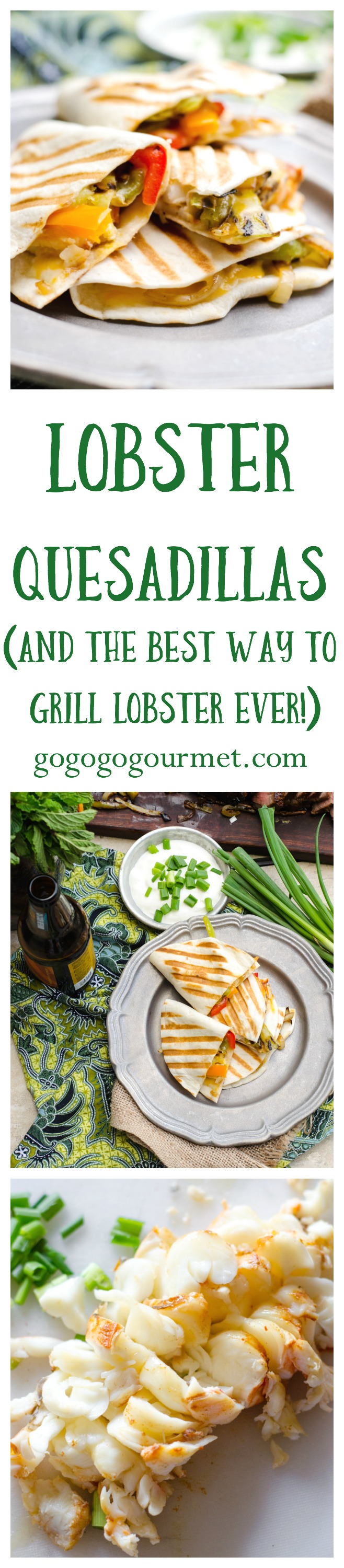 I finally figured out the SECRET method to grilling up buttery, tender lobster tails! Then I folded it into an unbelievable quesadilla. Who says seafood and cheese don't go together? | Go Go Go Gourmet @Go Go Go Gourmet via @gogogogourmet