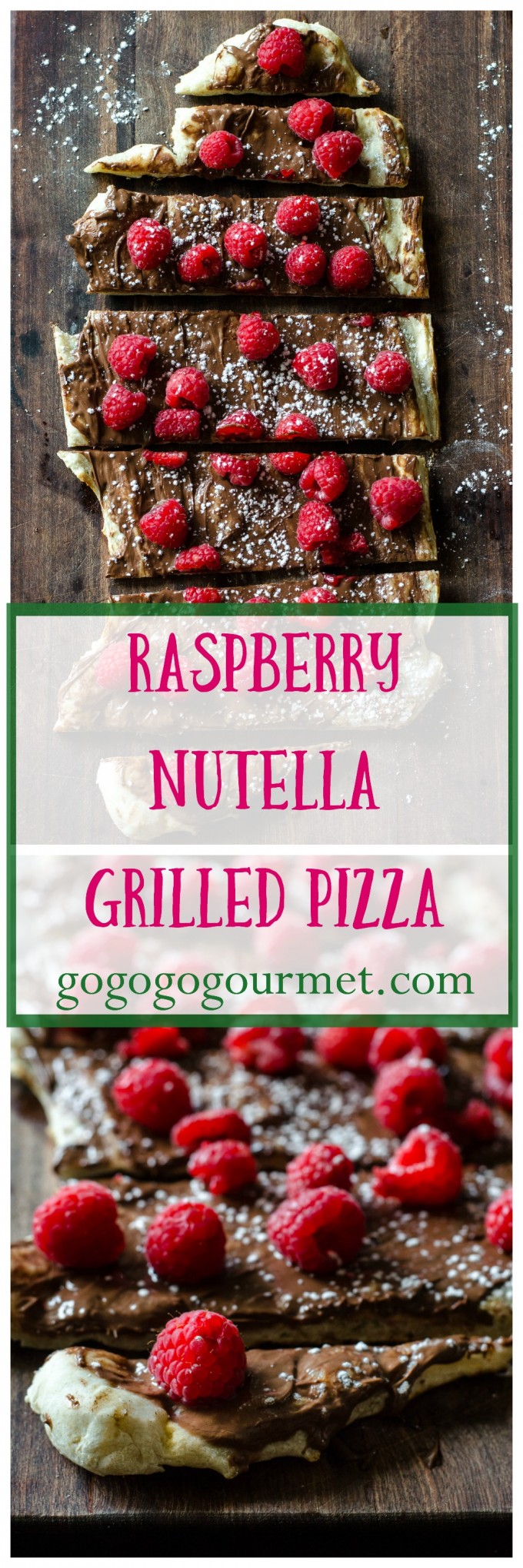 The grill isn't just for dinner anymore- check out this INCREDIBLE dessert pizza with Nutella and raspberries! | Raspberry Nutella Pizza | Go Go Go Gourmet @Go Go Go Gourmet via @gogogogourmet