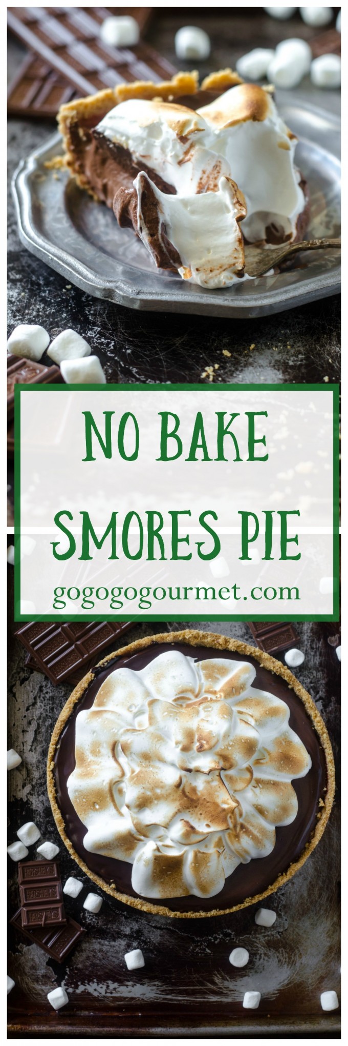 This No Bake Smores Pie is so incredible, you'll never believe that its semi-homemade! | Go Go Go Gourmet @Go Go Go Gourmet via @gogogogourmet