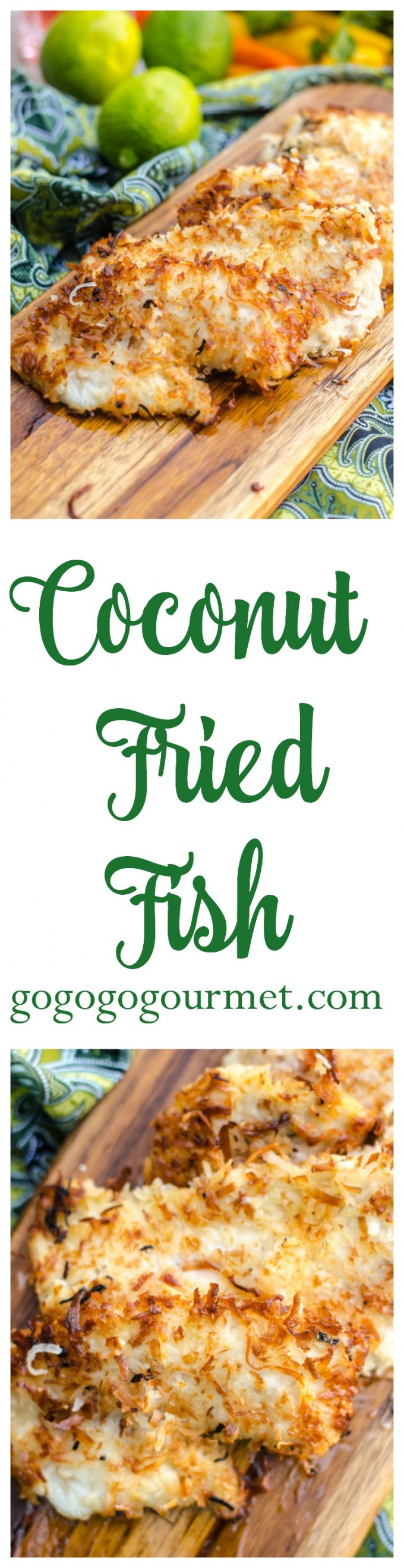 This Coconut Crusted Fried Fish is a surefire way to add a little island flair to your day! Only a handful of pantry-ready ingredients and ready in under 30 minutes. Coconut Fried Fish | Go Go Go Gourmet @Go Go Go Gourmet