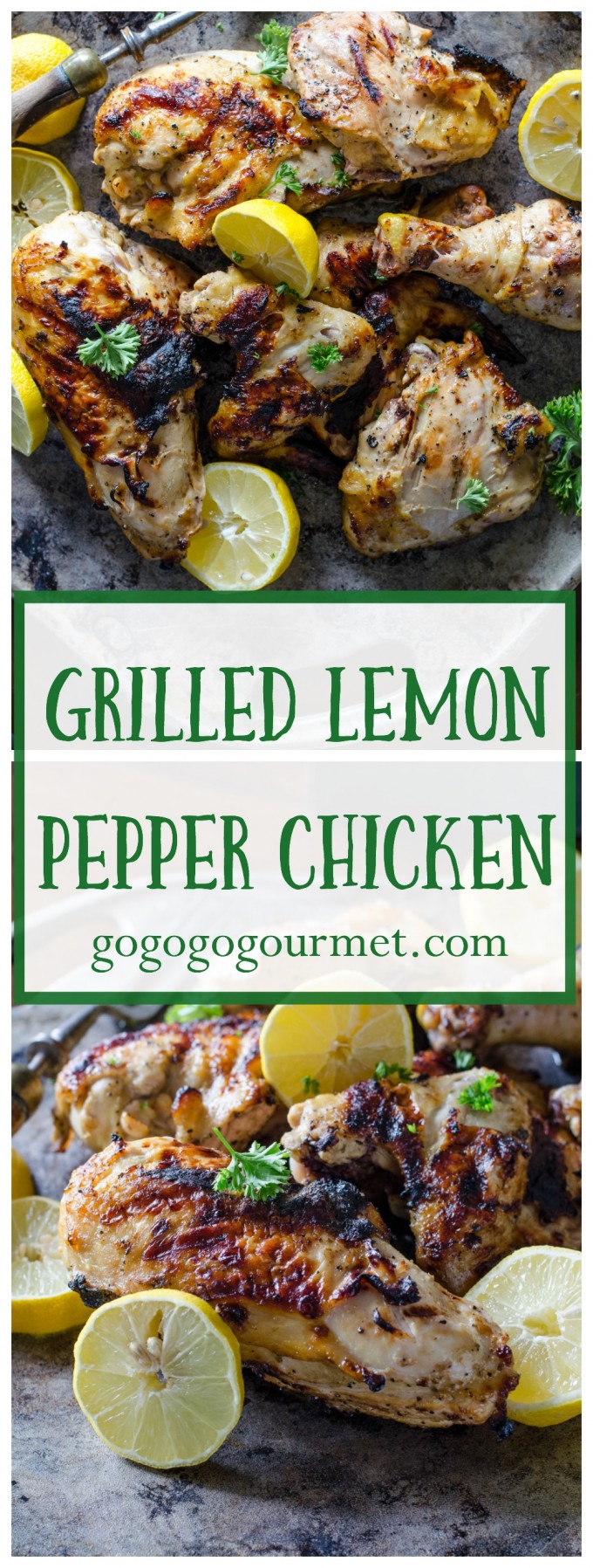 The marinade for this Lemon Pepper Chicken is super easy and makes the juiciest chicken ever! | Go Go Go Gourmet @gogogogourmet via @gogogogourmet