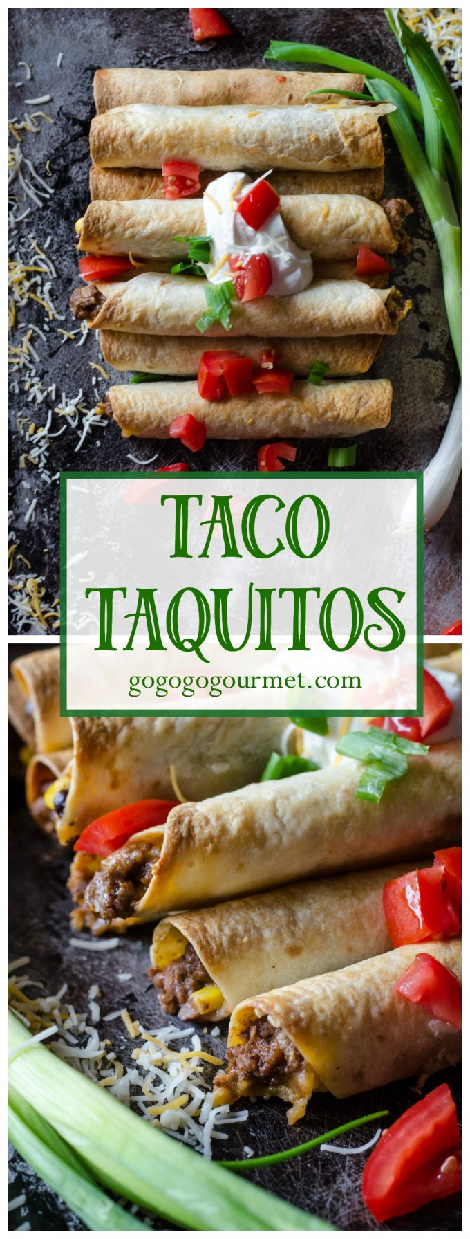 Easy Taco Taquitos- weeknight dinner at its finest! @gogogogourmet via @gogogogourmet