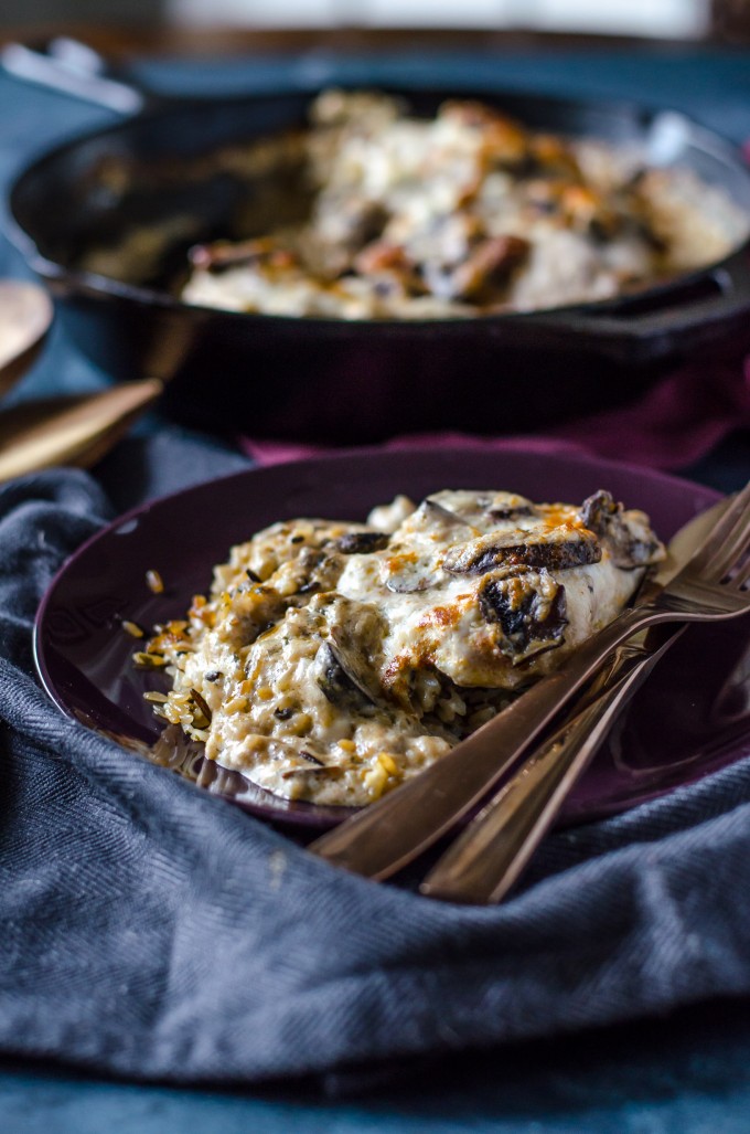 Creamy Chicken Casserole with Mushrooms and Wild Rice @gogogogourmet