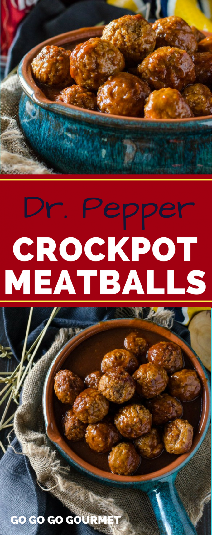 This is the best Dr Pepper Crockpot Meatballs recipe! You can either use pre-made meatballs to make it easy, or make them homemade with ground beef. Either way, you get a tasty slow cooker appetizer that is perfect for all of your summer BBQs! #summerbbqdishes #easycrockpotmeals #drpeppercrockpotmeatballs #gogogogourmet via @gogogogourmet