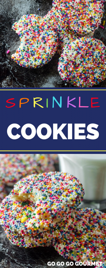 Collage of sprinkle cookies for Pinterest