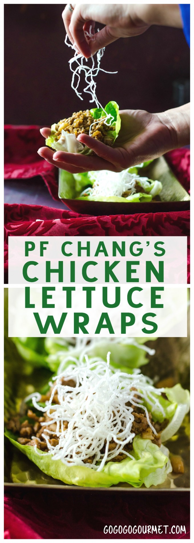These Chicken Lettuce Wraps are the best PF Chang's copycat! They are so simple to make and are perfect for serving up as an appetizer! #gogogogourmet #chickenlettucewraps #pfchangslettucewraps via @gogogogourmet