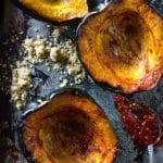 Baked Acorn Squash with Brown Sugar and Chile | @gogogogourmet