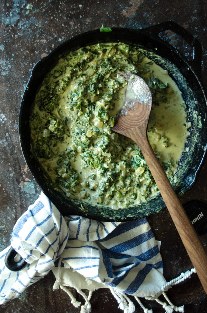 Creamed Spinach | @gogogogourmet