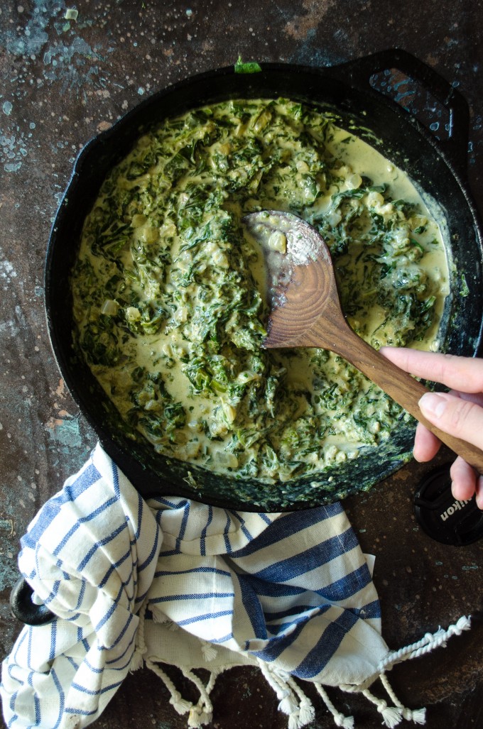 Creamed Spinach | @gogogogourmet