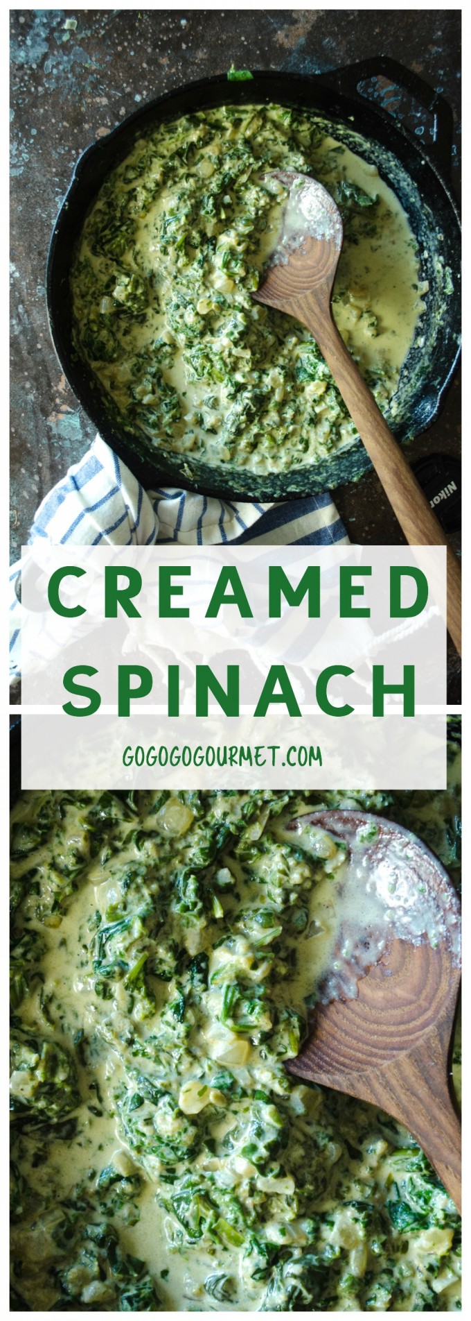Creamed Spinach via @gogogogourmet