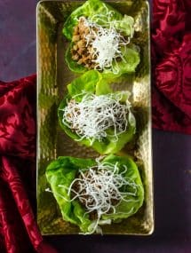 Stir Fry Chicken Lettuce Wraps (PF Chang's Copycat) | @gogogogourmet