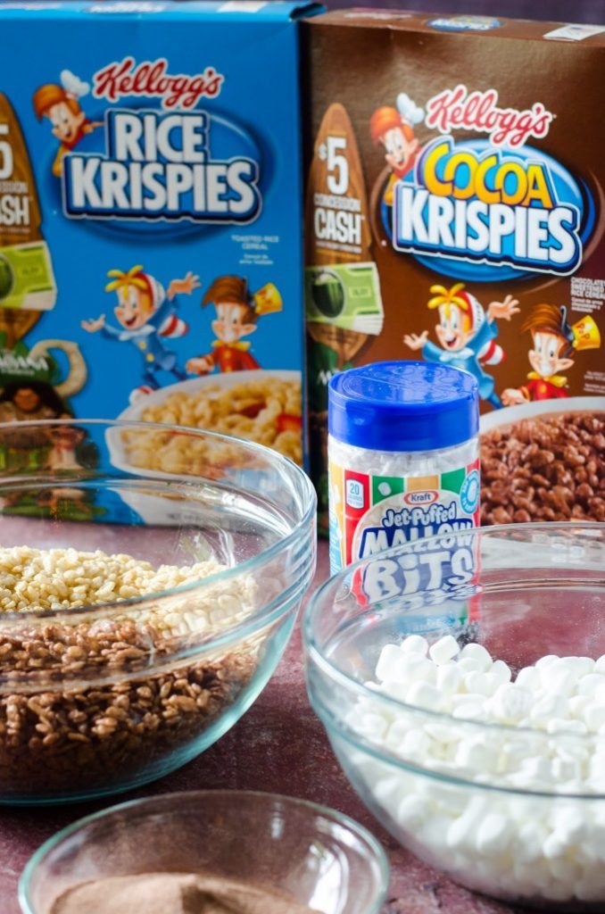 Hot Chocolate Rice Krispie Treats- a fast and easy holiday no-bake treat!! | @gogogogourmet