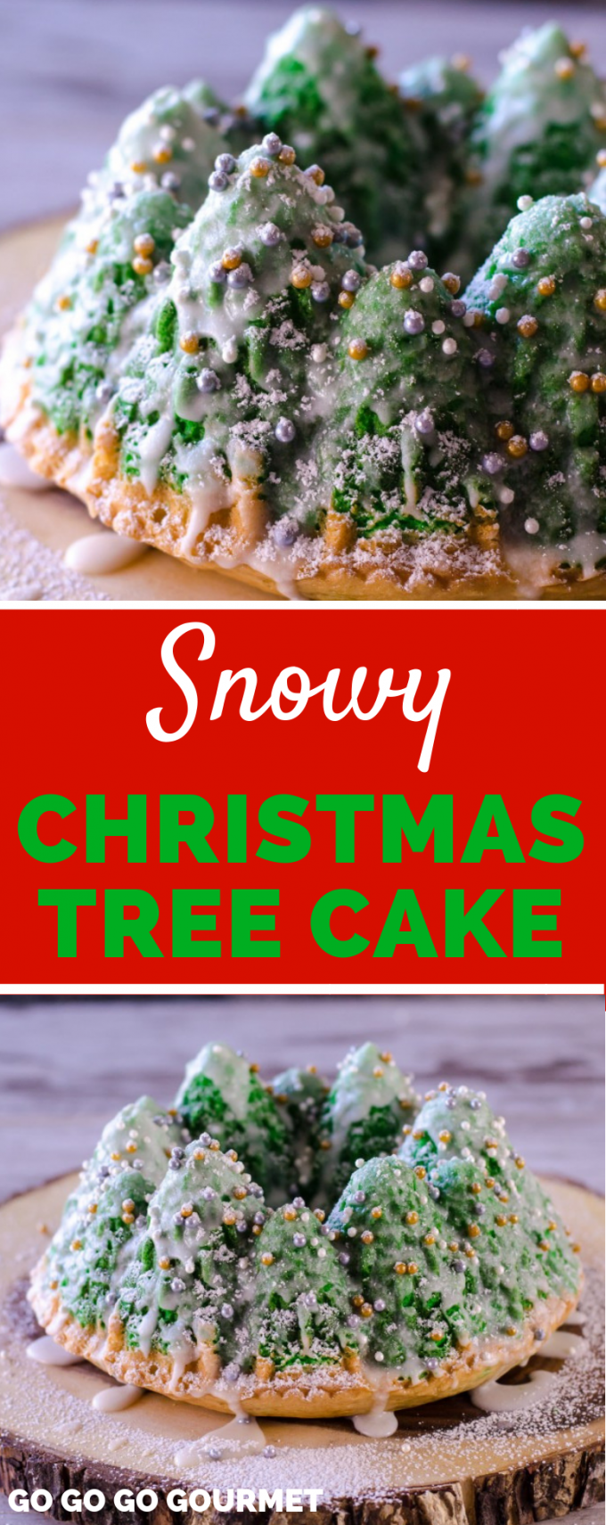 Snowy Christmas Tree Cake Go Go Go Gourmet