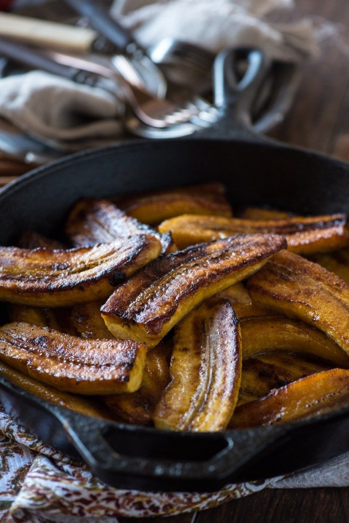 This Fried Plantains recipe is completely phenomenal- not to mention easy! Only three, maybe four, ingredients go into these melt-in-your-mouth sweet plantains! | @gogogogourmet