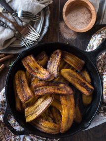 This Fried Plantains recipe is completely phenomenal- not to mention easy! Only three, maybe four, ingredients go into these melt-in-your-mouth sweet plantains! | @gogogogourmet