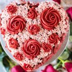 Chocolate Flower Cake- red roses and light pink drop flowers. This cake is SO easy! @gogogogourmet