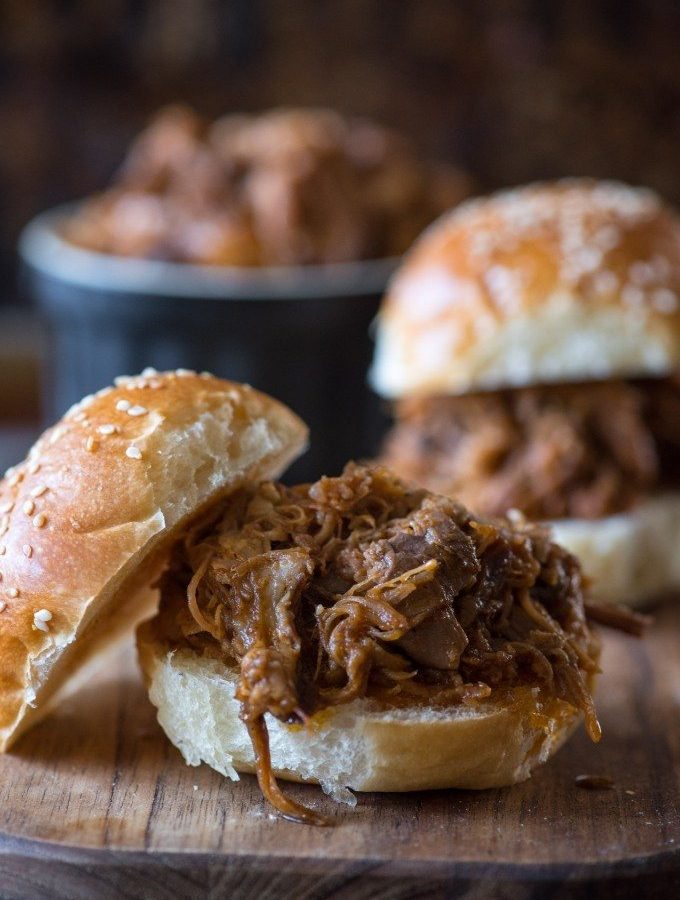 Slow Cooker BBQ Pulled Pork Sliders- a total breeze and amazingly delicious, thanks to my secret sauce ingredient! | @gogogogourmet