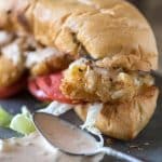 Coconut Shrimp Po Boy with Key Lime Tartar Sauce- an easy sandwich with a to-die for sauce! | @gogogogourmet