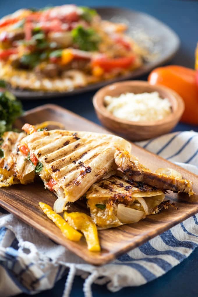 Grilled Chicken Quesadilla Paninis