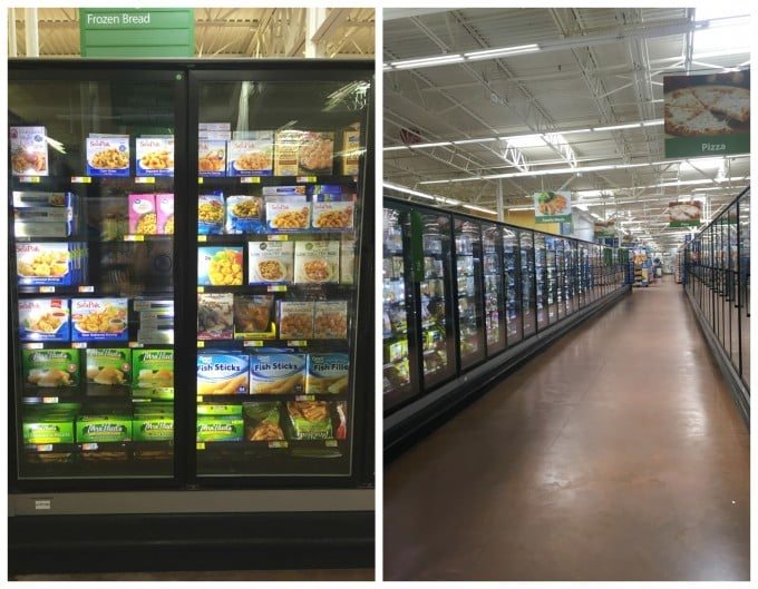 collage of grocery store aisles 