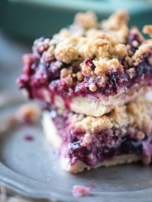 Blueberry Crumb Bars | @gogogogourmet