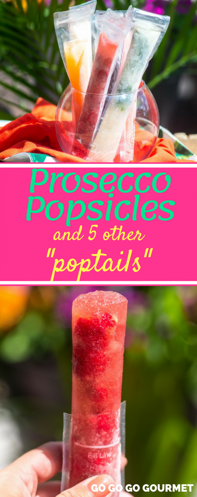 Forget the vodka, these Prosecco Popsicle recipes will be your new favorite summer cocktails! Made with alcohols like rum and champagne, these fun, adult ice pops are so easy and refreshing! #adultpopsicles #summercocktails #proseccopopsicles #gogogogourmet