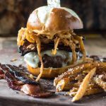 Spicy & Smoky Candied Bacon Burger | @gogogogourmet