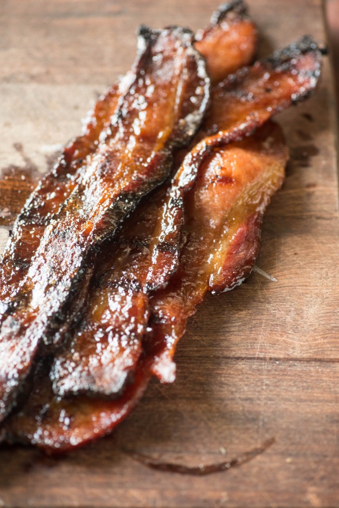 Candied Bacon Maple Cheddar Burger