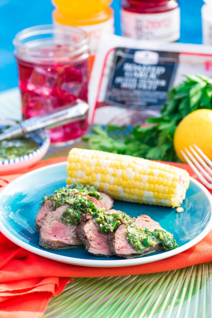 Lemon Basil Gremolata with Grilled Beef Tenderloin for a fresh, summery meal that's good any time of year! | @gogogogourmet