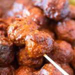 Crockpot Meatballs in a spicy and robust bbq sauce - new years eve party food