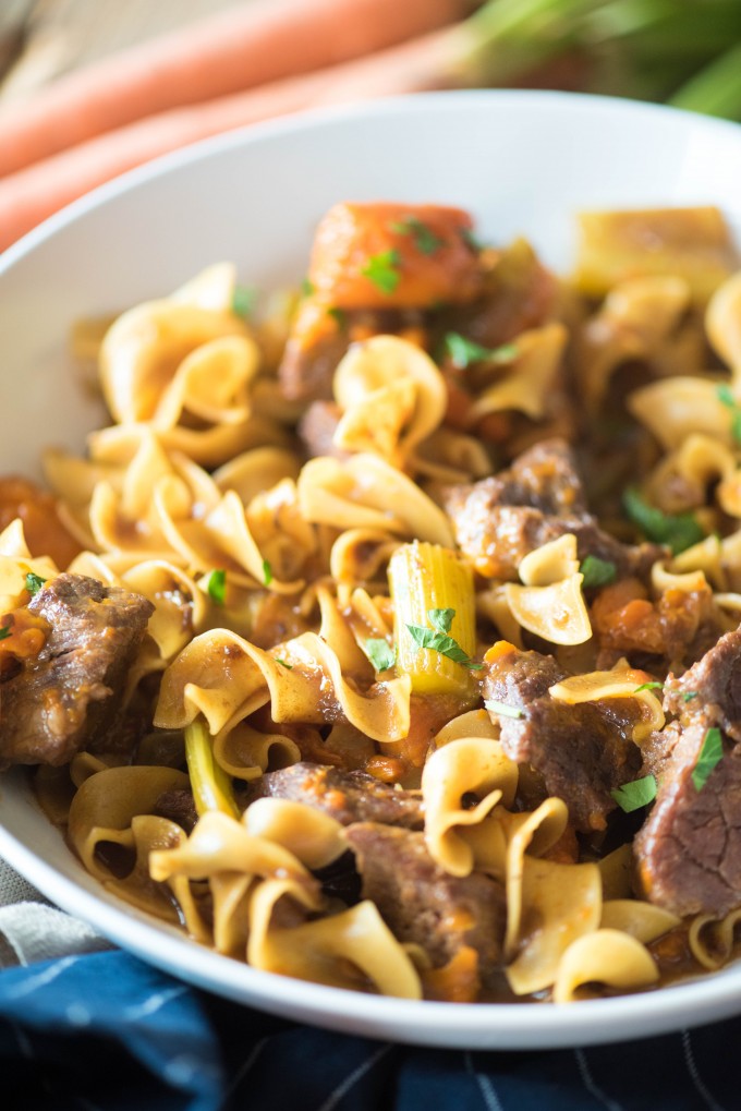 Instant Pot Beef and Noodles | @gogogogourmet